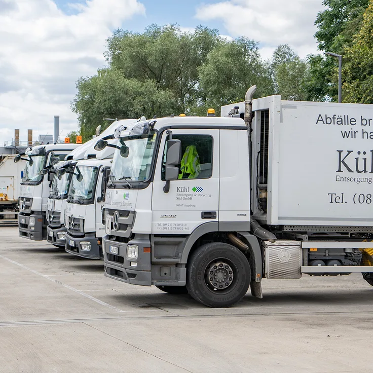 Entsorgungsfahrzeuge der Kühl Gruppe, Containerdienst Karlsruhe Rheinhafen